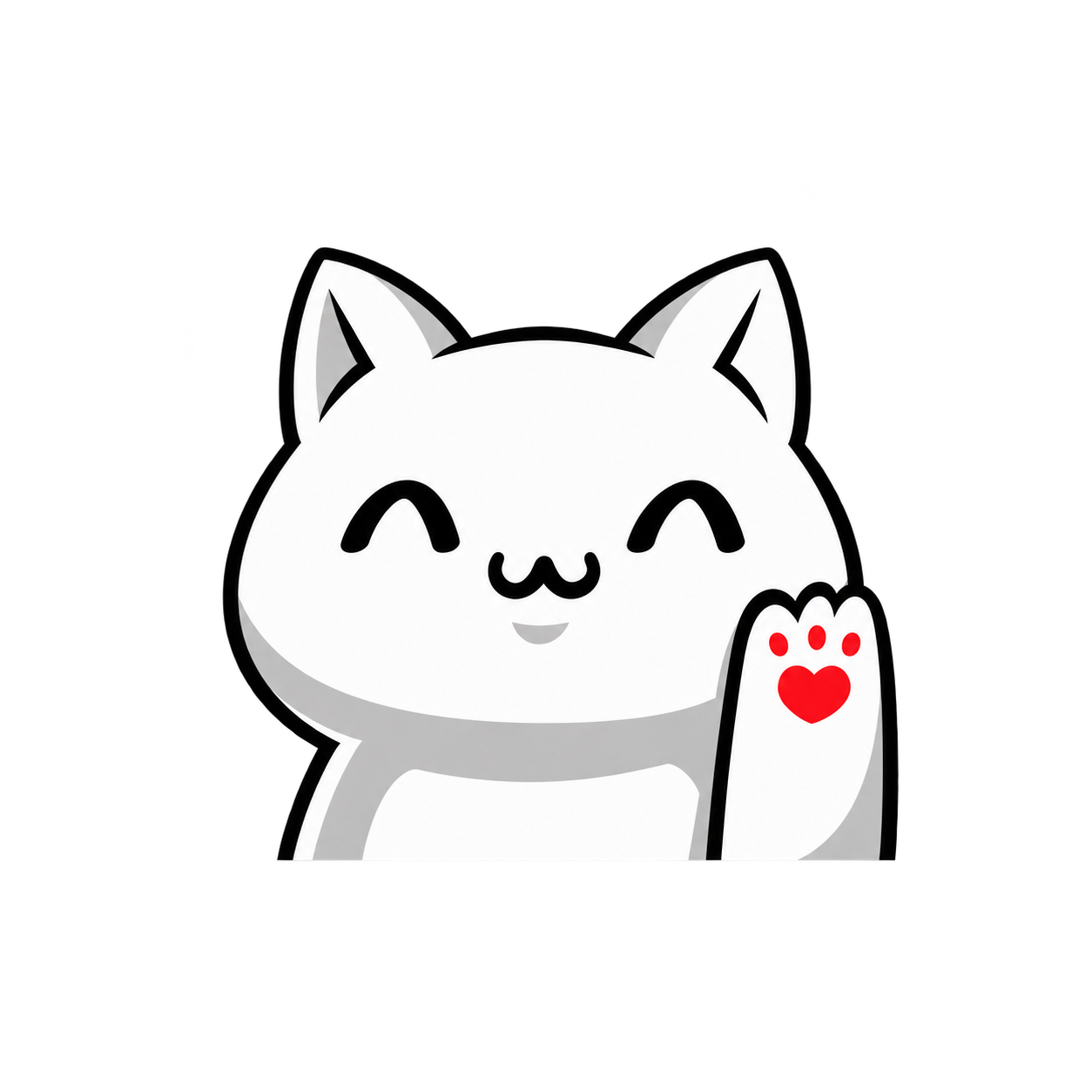 Nihao cat waving